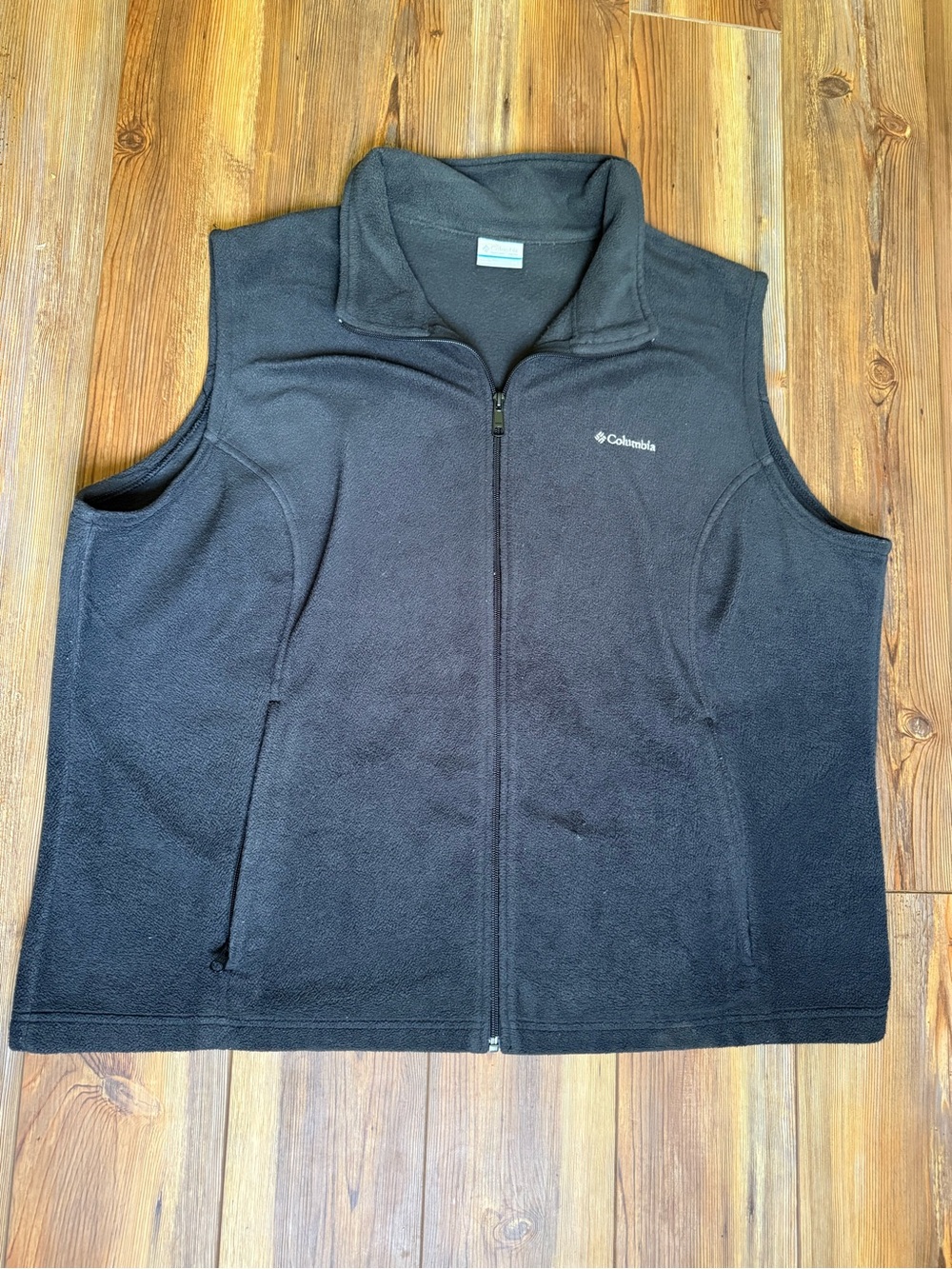 Columbia Black Fleece Vest with Subtle Logo